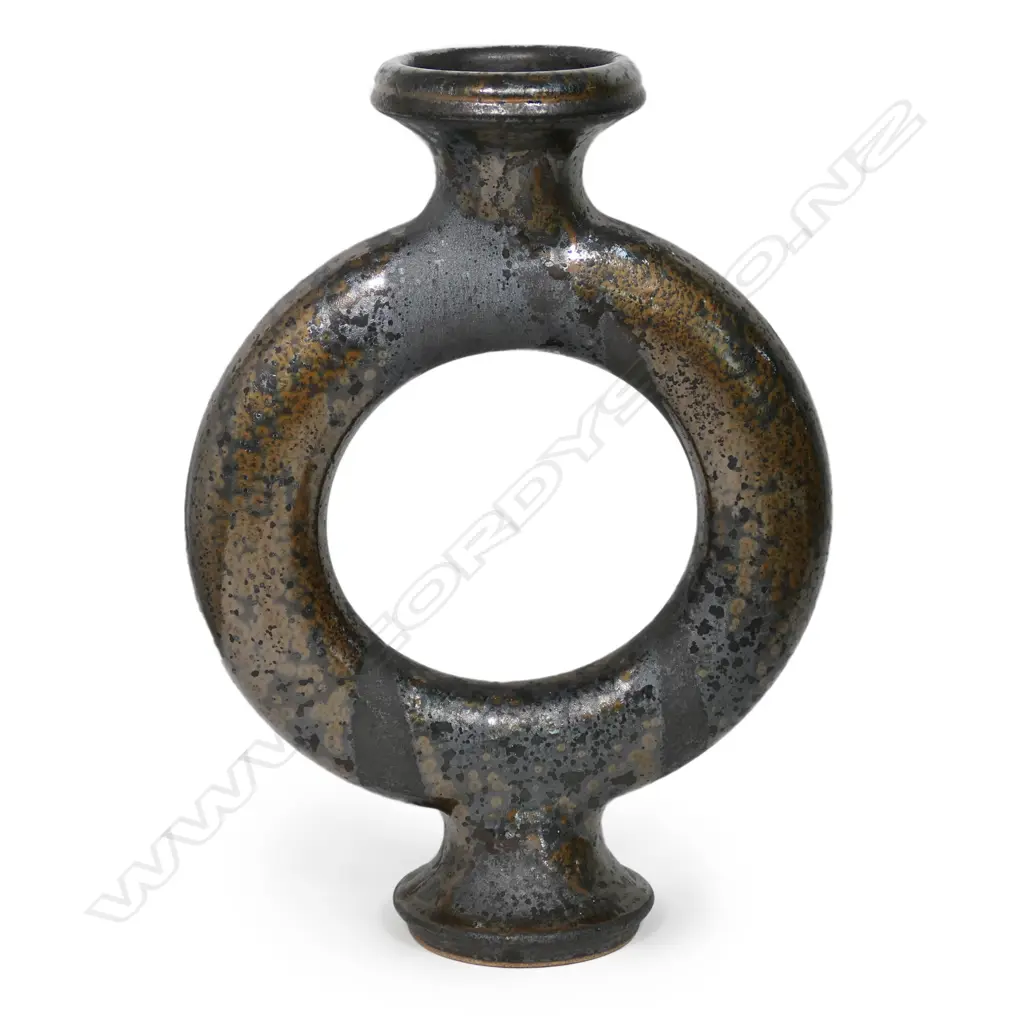 Graeme Storm stoneware large ring vase Image 1++
