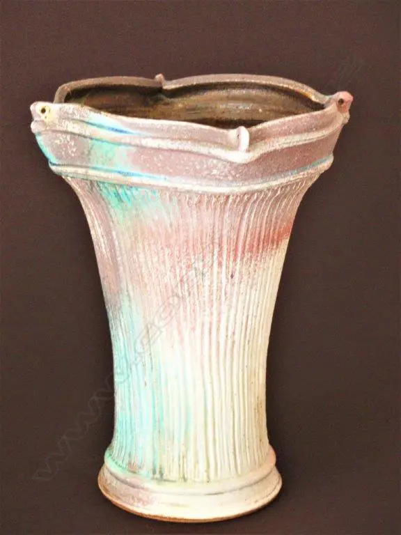 Graeme Storm stoneware trumpet vase Image 1++