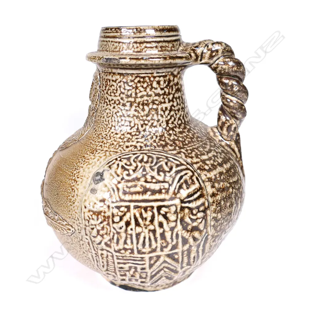 Graeme Storm stoneware salt glazed bellarmine jug Image 1++