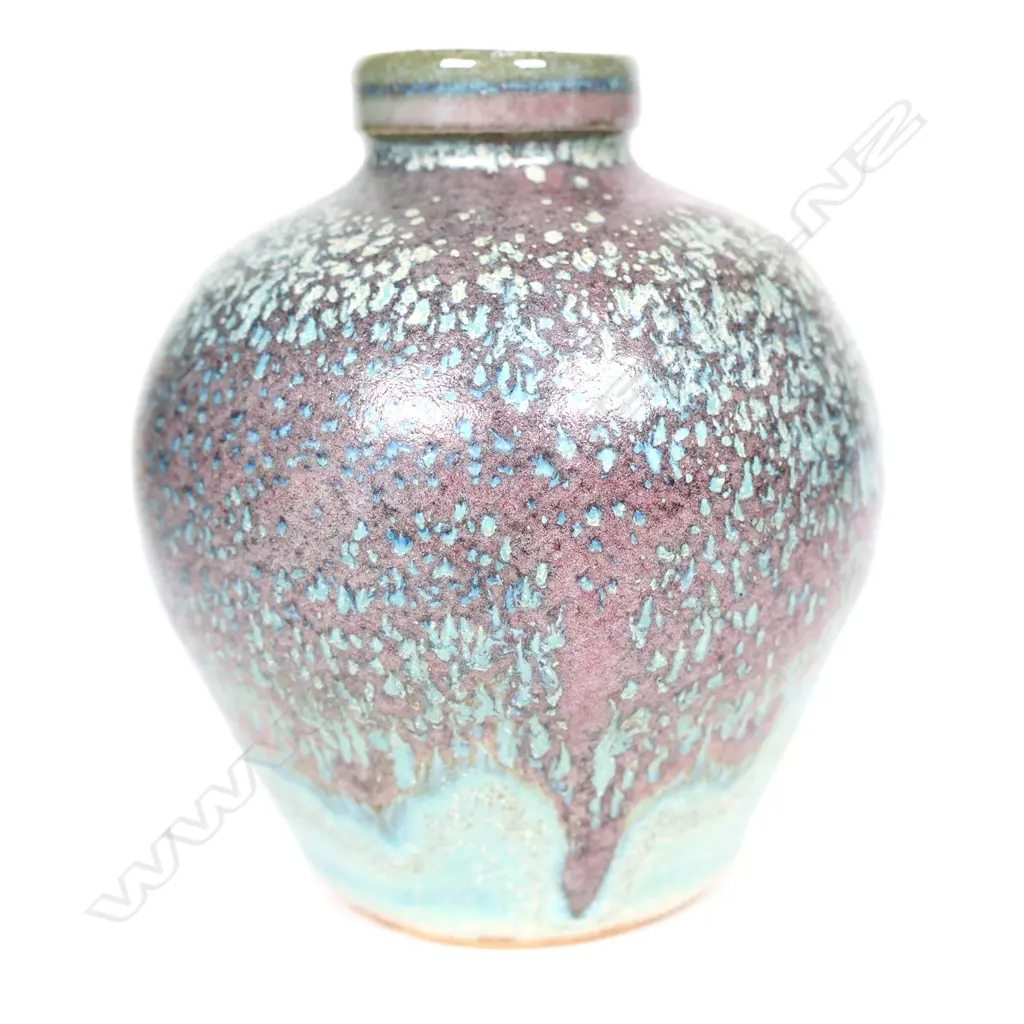 Graeme Storm stoneware small ovoid vase Image 1++