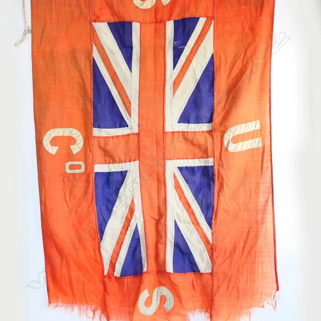 (M13)  SHIP'S FLAG 'UNION STEAM SHIP CO.' 900 x 1400mm APPROX (FADED) Image 1++