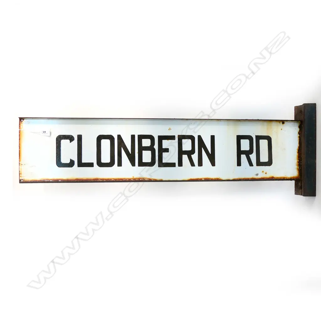 'CLONBERN RD.' ENAMEL ON STEEL STREET SIGN Image 1++