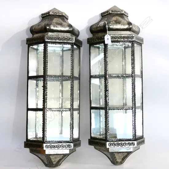 PR MEXICAN METAL FRAMED HANGING SMALL DISPLAY CABINETS