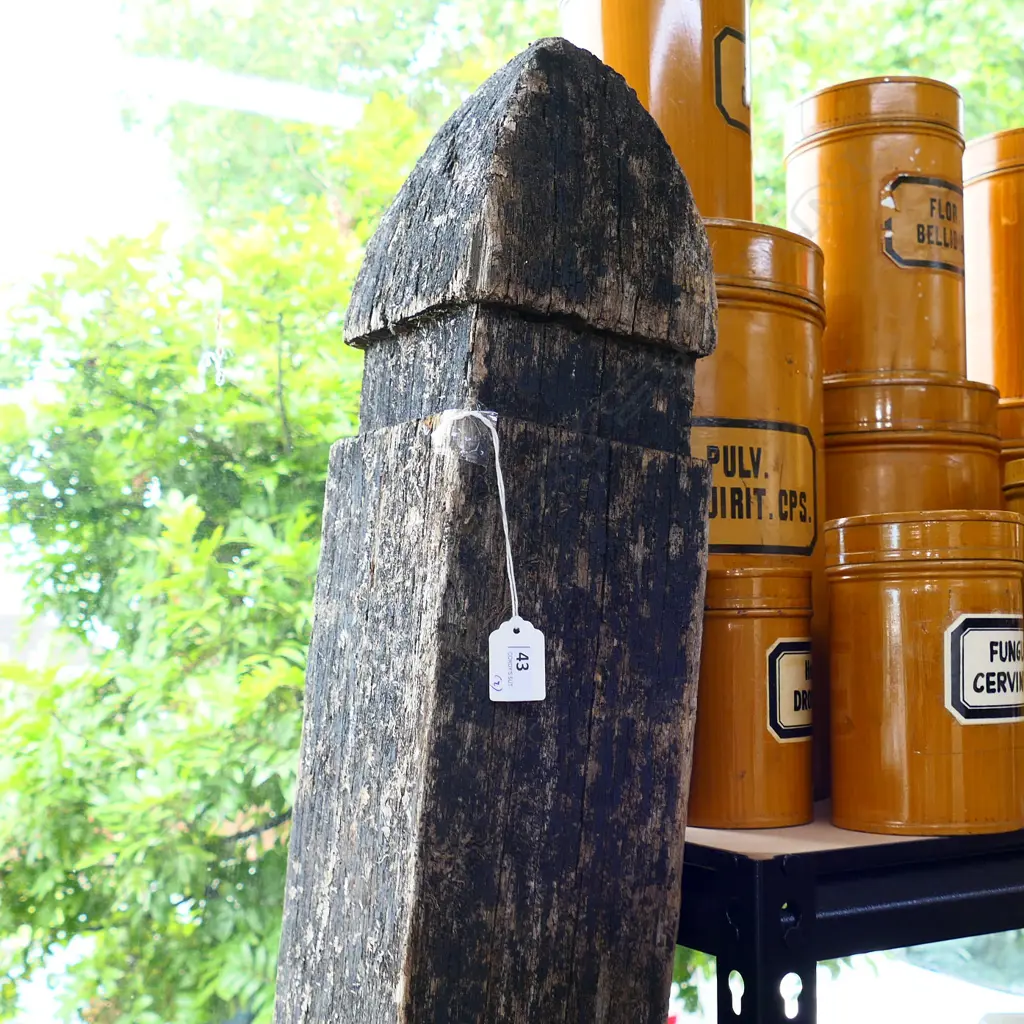 2 X FENCE POSTS TOTARA(?) EX “COOLANGATTA” 464 REMUERA RD. H1900mm Image 1++