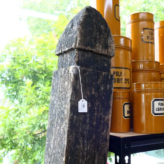 2 X FENCE POSTS TOTARA(?) EX “COOLANGATTA” 464 REMUERA RD. H1900mm