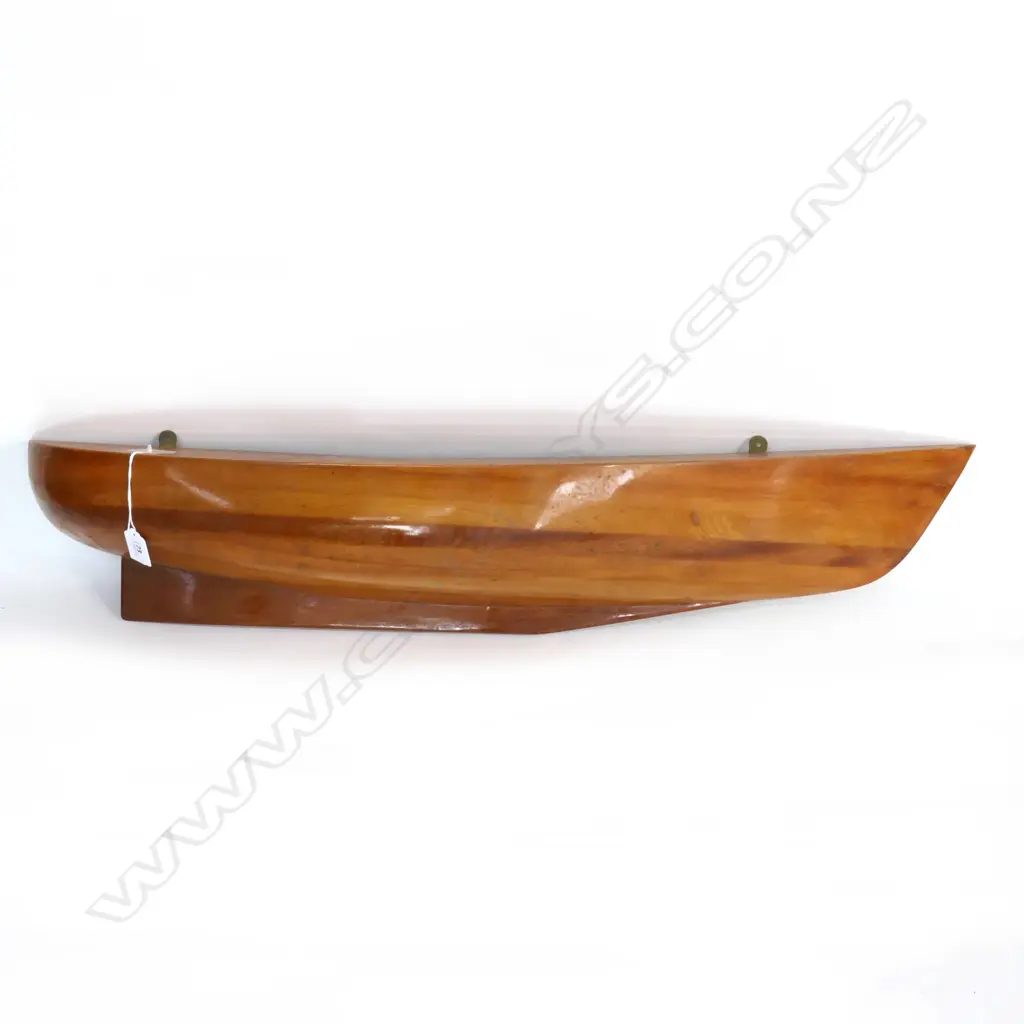 (M90) HALF TIMBERED TRAWLER/YACHT HALF MODEL. DESIGNED & SIGNED D BROOKE. L.850mm Image 1++