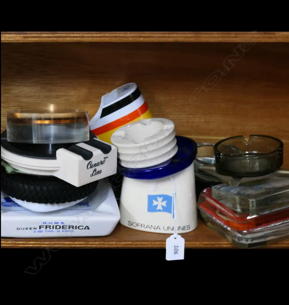 APPROX 14 SHIPPING & OTHER ASHTRAYS, PAPERWEIGHTS, ETC Image 1++