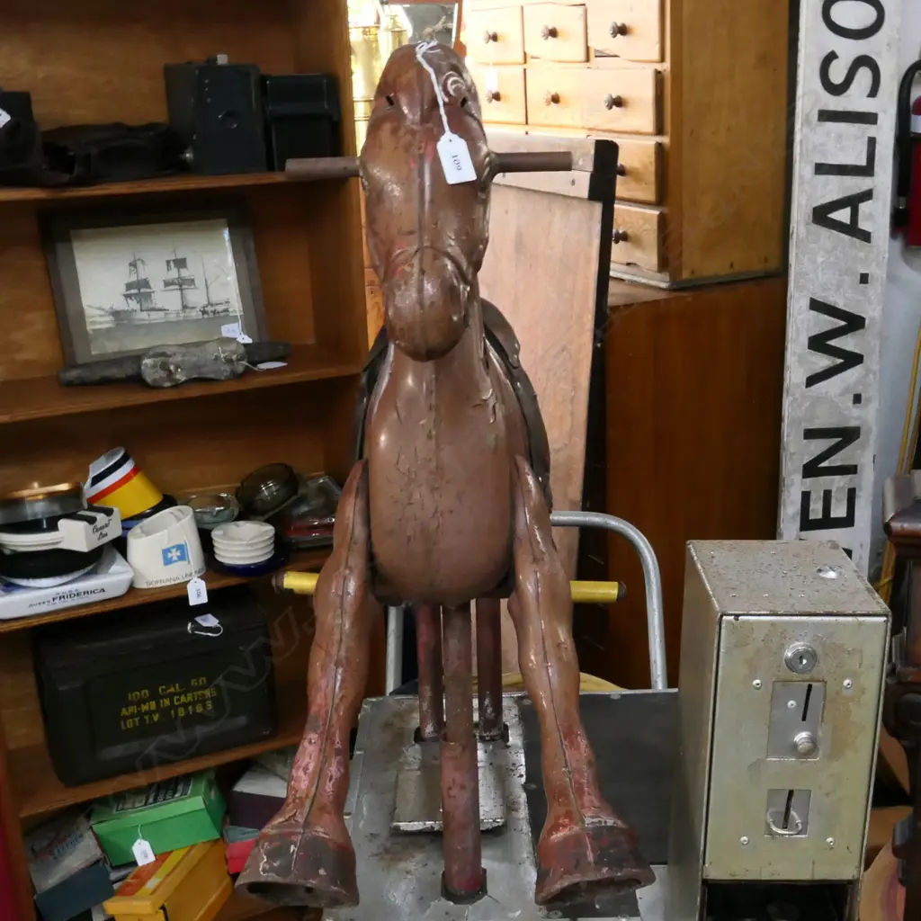 ELECTRIC AMUSEMENT ARCADE RIDE ON "MOBO" HORSE (AS IS) H.1380mm Image 1++