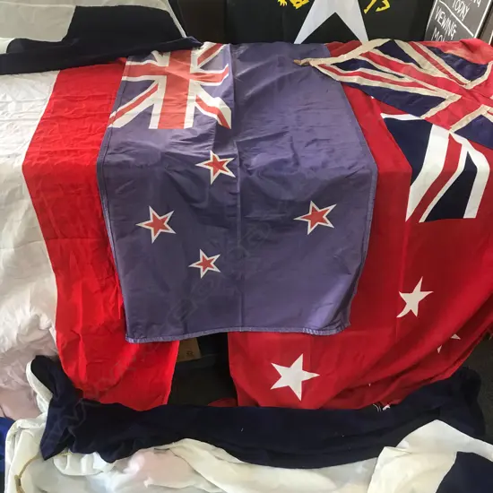 BAG OF VARIOUS SHIP'S FLAGS