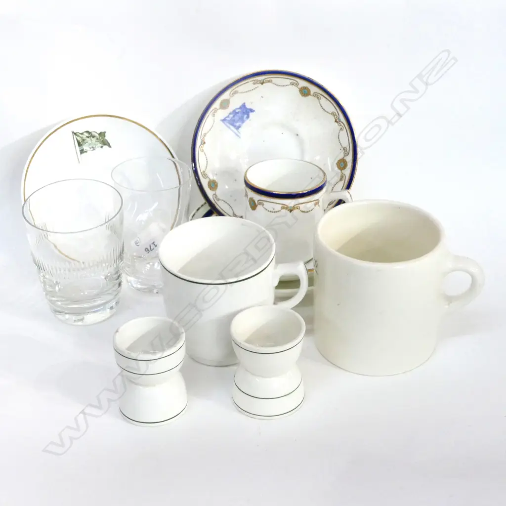 U.S.S.Co LOGO SAUCERS, MUGS, GLASSES, EGG CUP Image 1++