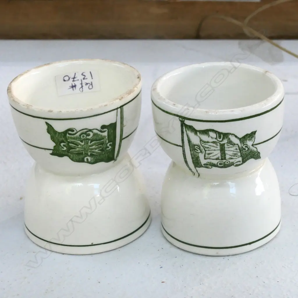 U.S.S.Co LOGO SAUCERS, MUGS, GLASSES, EGG CUP Image 1++