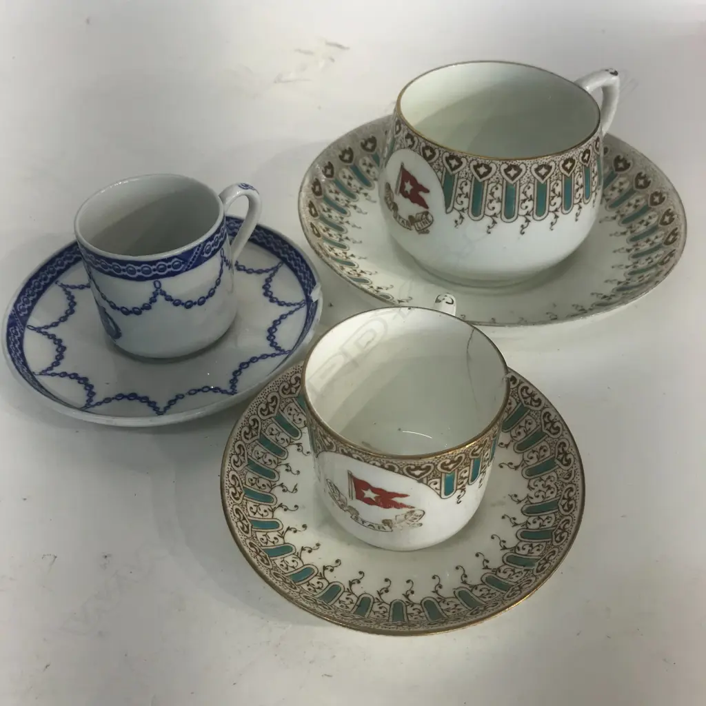 6 PIECES of WHITE STAR LINE (S.S. TITANIC) CHINA... Image 1++