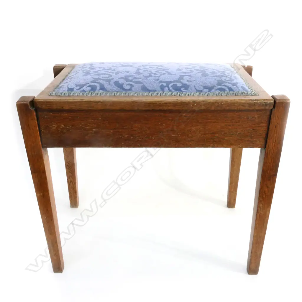 OAK PIANO STOOL Image 1++