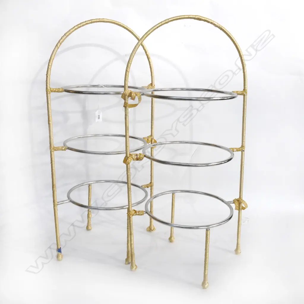 2 METAL HIGH TEA STANDS H.600mm Image 1++