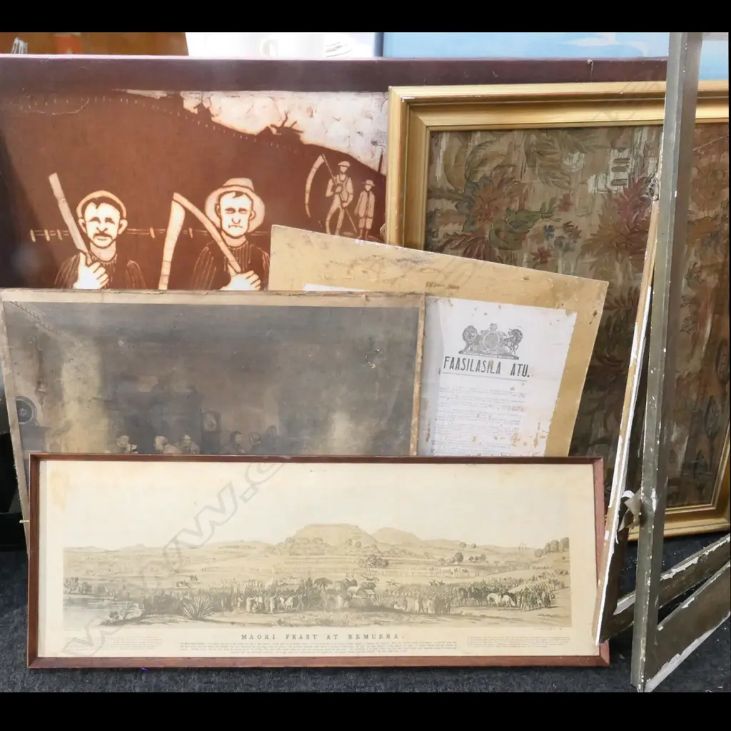 ASST FRAMED & UNFRAMED PRINTS, BATIK, FRAMES, ETC. Image 1++