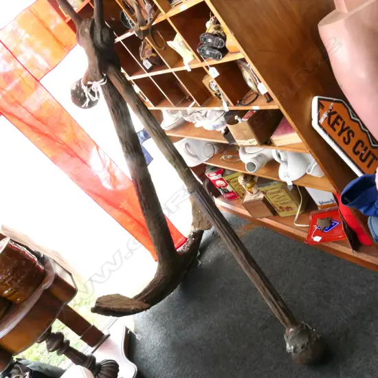 (M37) ANCHOR, ADMIRALTY PATTERN, EARLY 19thC, RECOVERED FROM WHITIANGA HARBOUR. H.1700mm