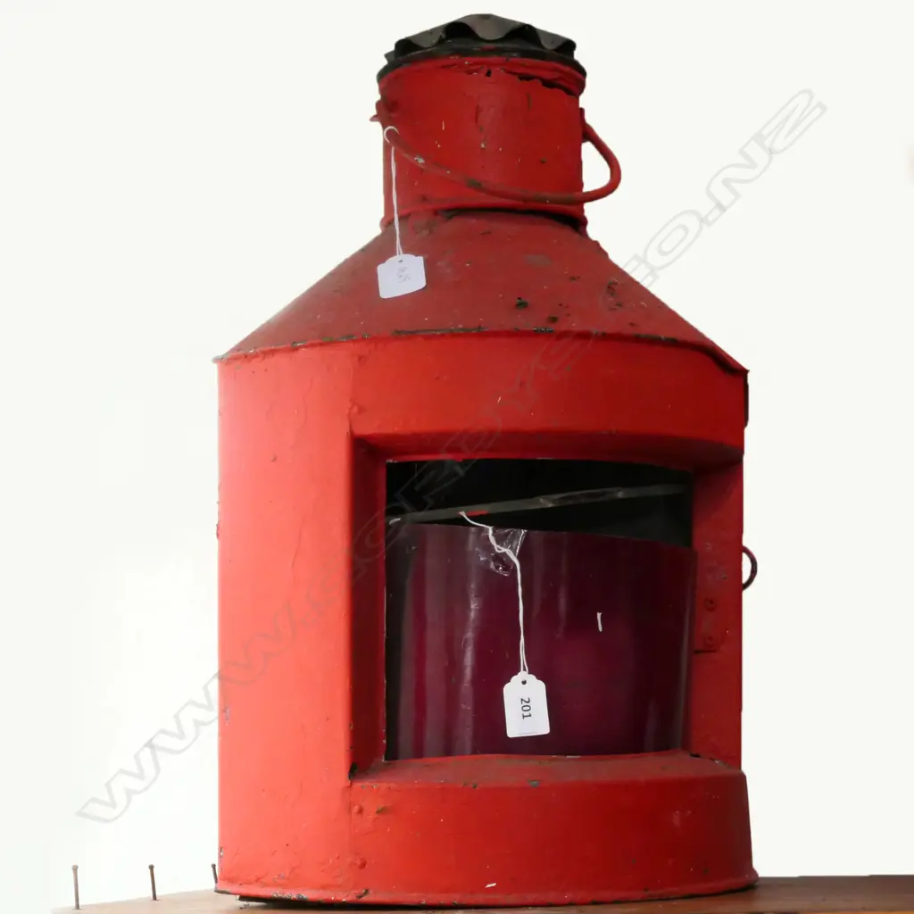 (M29) LARGE PORT RIDING LAMP,  RED PAINT FINISH, H.540mm Image 1++