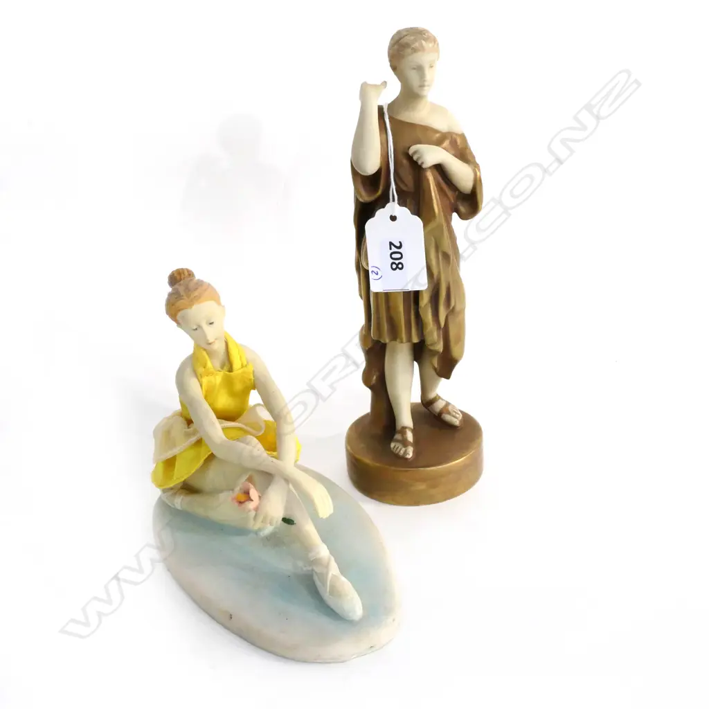 ROYAL DUX PORCELAIN CLASSICAL FIGURE H.210mm & RESIN BALLERINA Image 1++