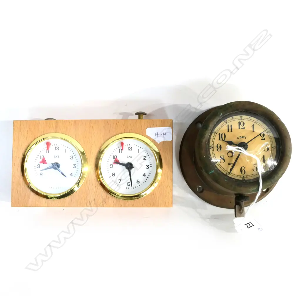 CHESS CLOCK L.150mm & 8-DAY DASH BOARD CLOCK Image 1++