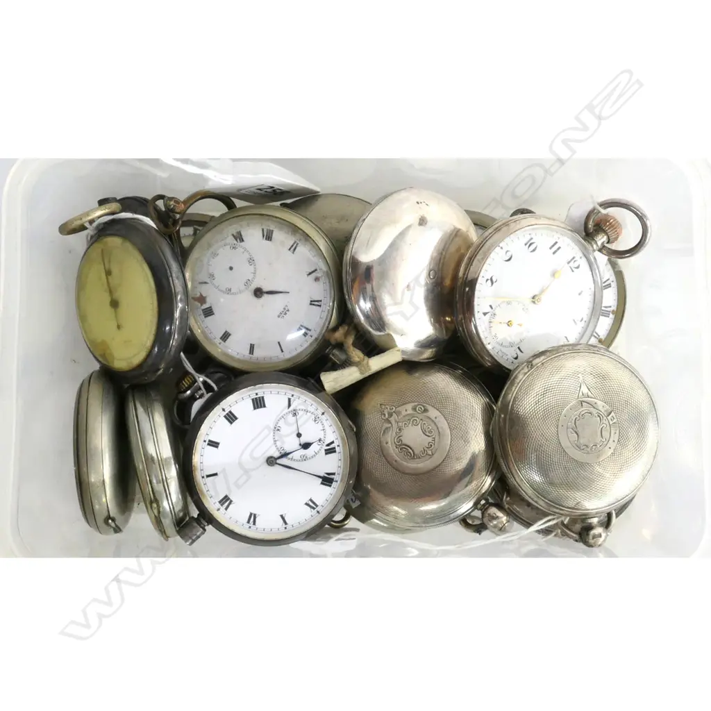 COLLECTION SILVER & SILVER PLATE POCKET WATCHES Image 1++