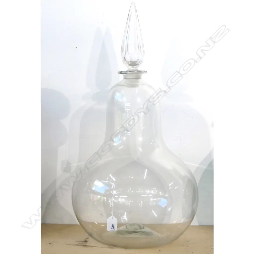 (P40)  LARGE CHEMIST'S GLASS 'SHOW GLOBE' BALUSTER BOTTLE. H.520mm... Image 1++