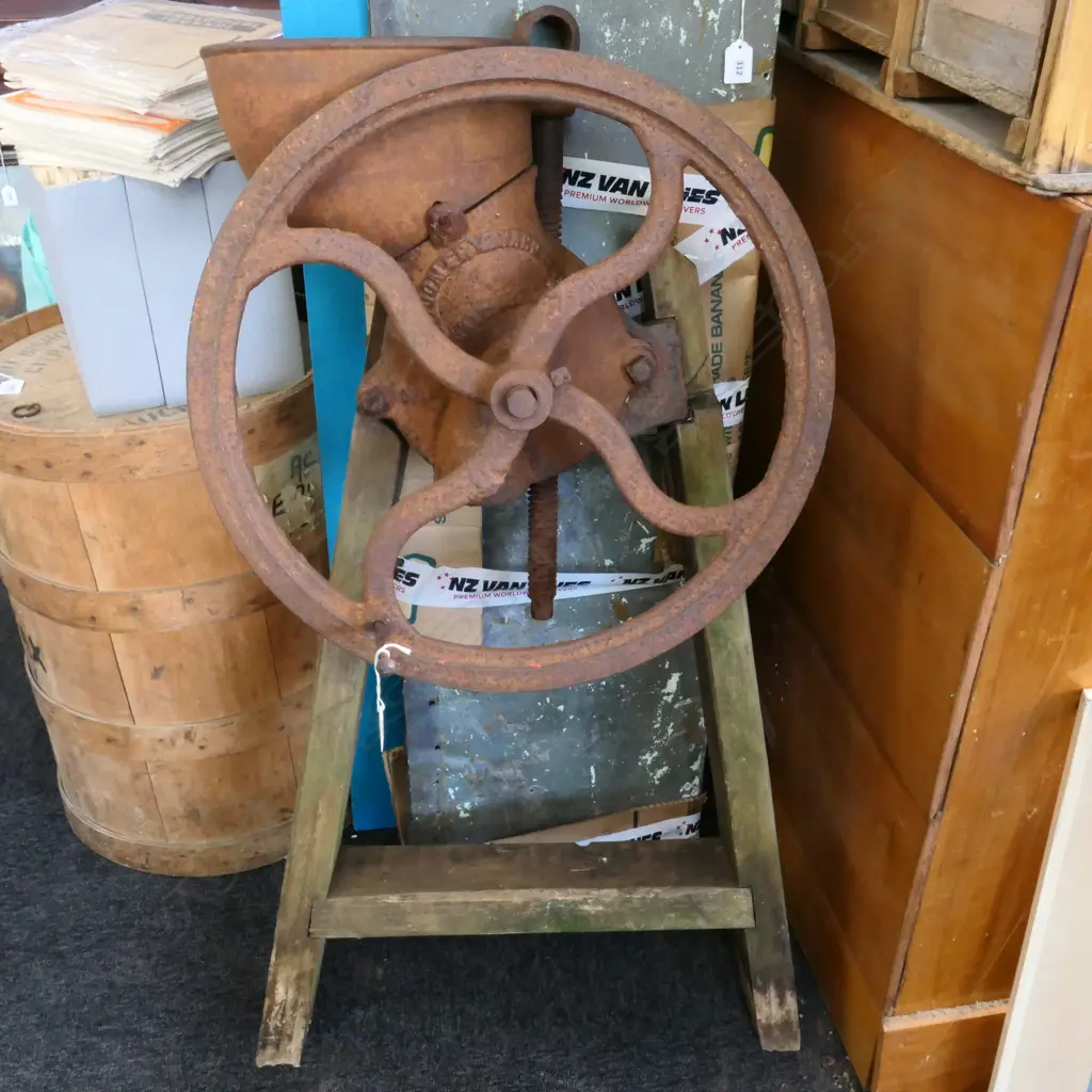 CHAFF CUTTER ON STAND by “MONTGOMERY WARD & CO, CHICAGO.” Image 1++