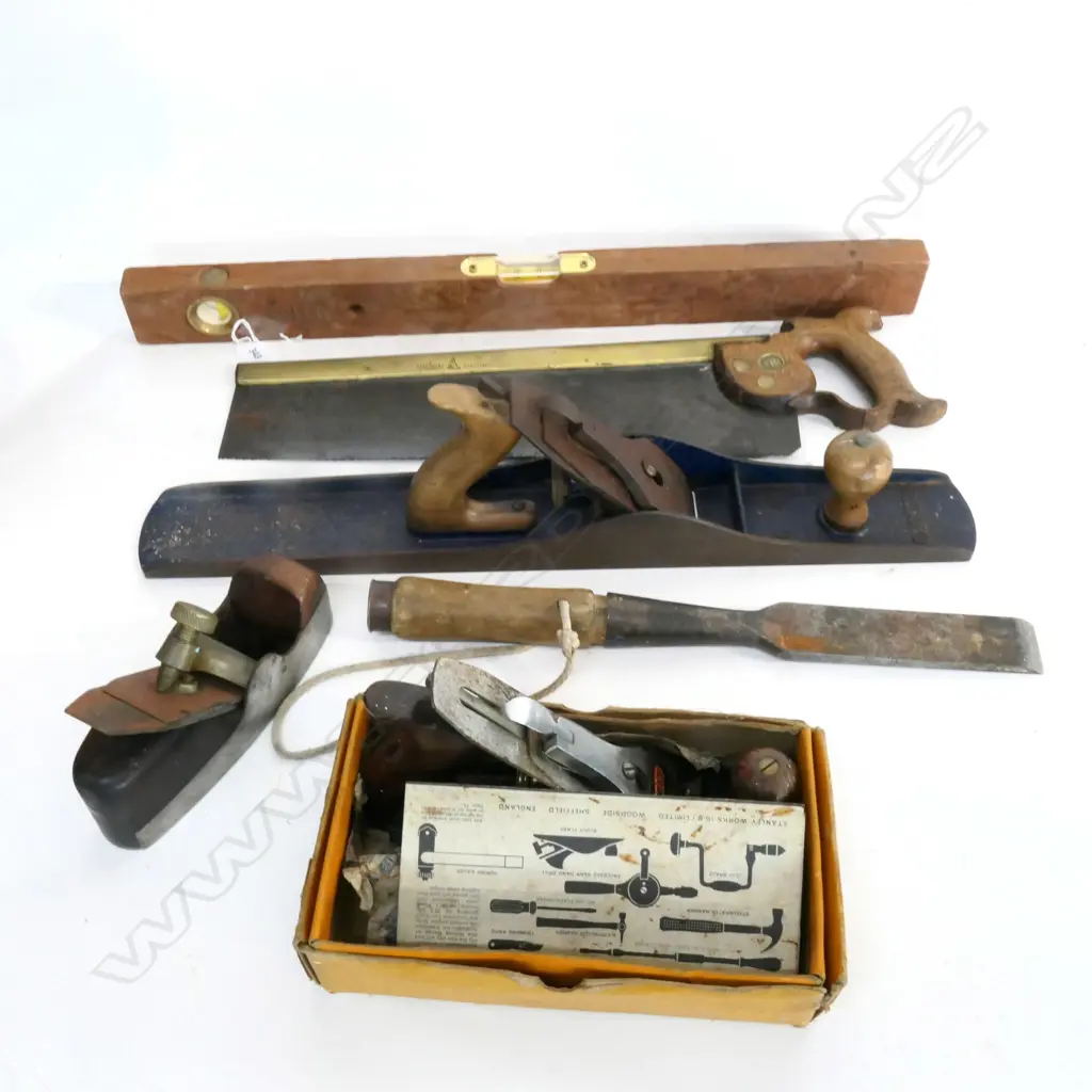 STANLEY No3, RECORD No7 & MARPLES ROSEWOOD INFILL PLANES, PLUS TENON SAW & LEVEL Image 1++
