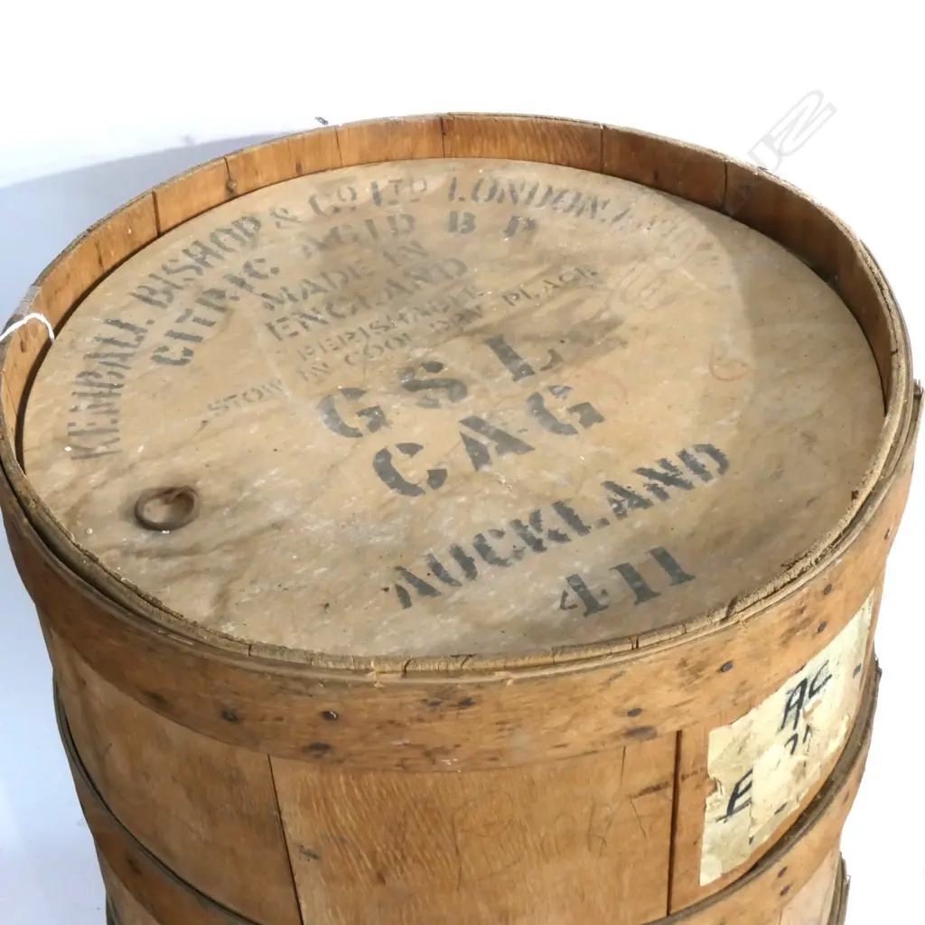 ROUND WOODEN SHIPPING BOX, “BORAX” H.620mm Image 1++