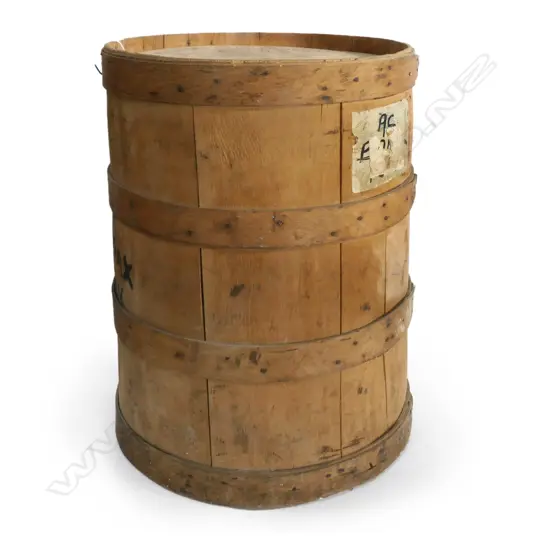 ROUND WOODEN SHIPPING BOX, “BORAX” H.620mm