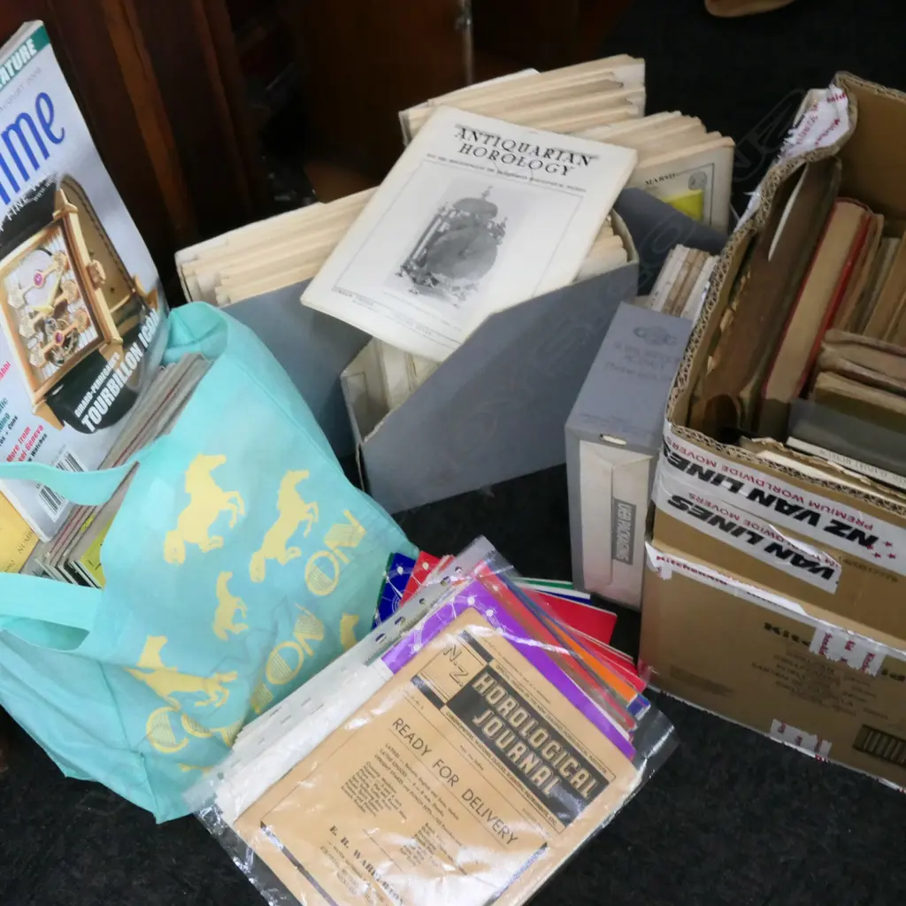 LGE QTY HOROLOGICAL BOOKS, JOURNALS, MAGAZINES Image 1++