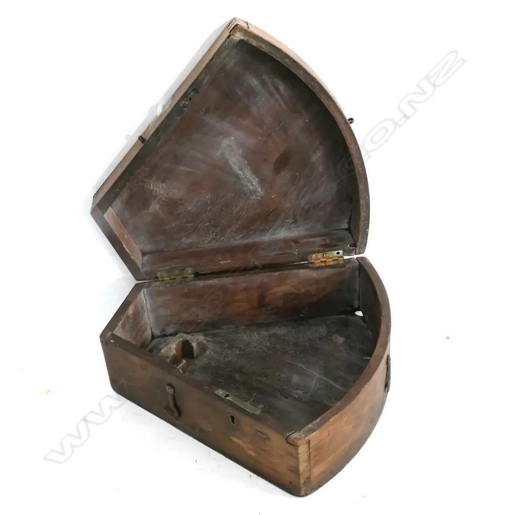 (m93) 19thC KEYSTONE SEXTANT BOX ONLY, H.280mm Image 1++