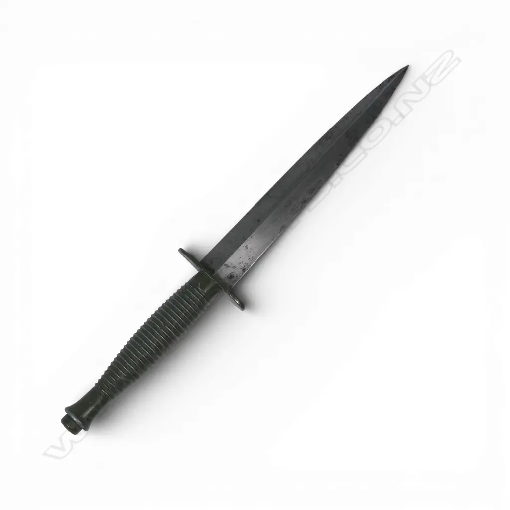 Fairbairn-Sykes 3rd Pattern Commando Knife, handle and cross guard painted drab green, Image 1++