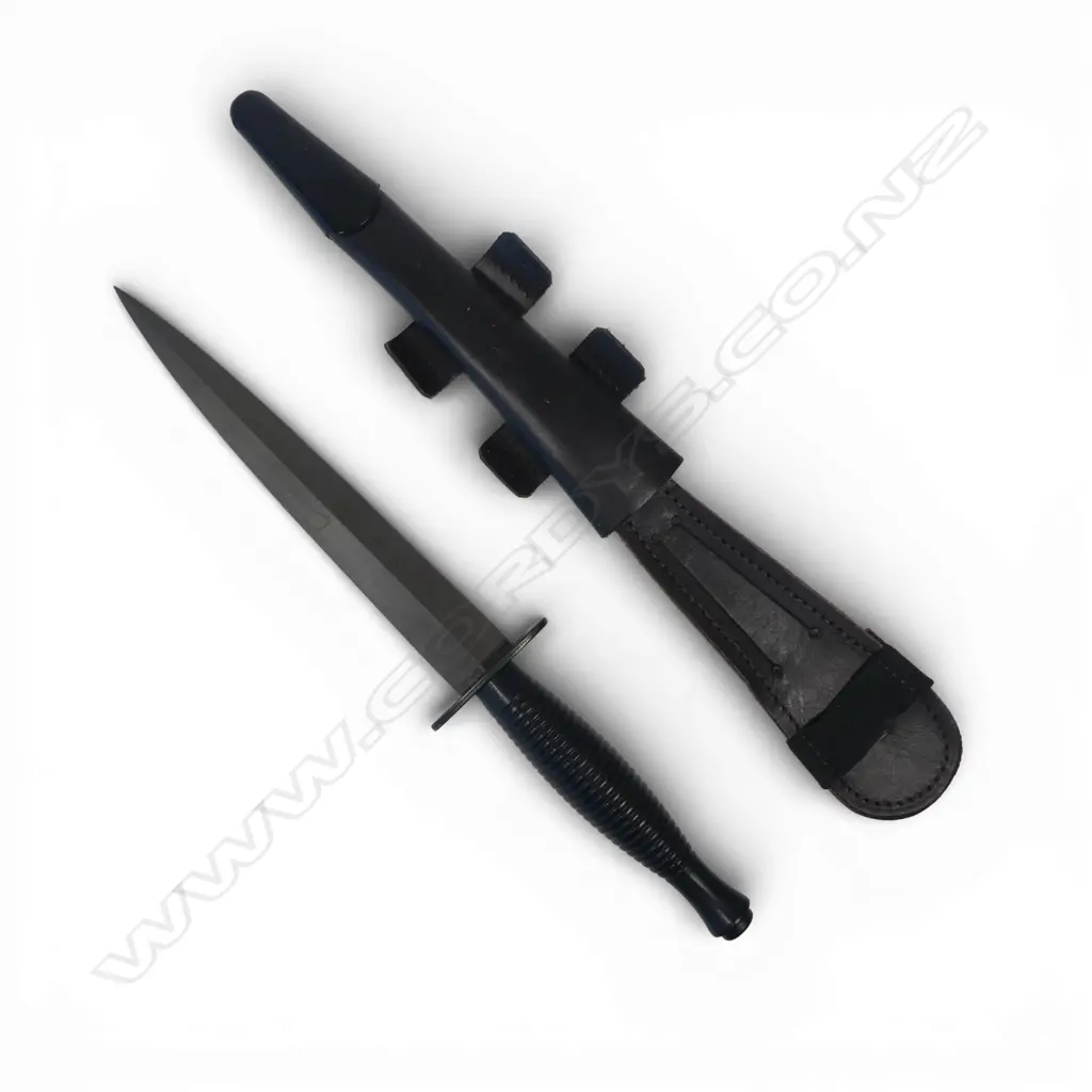 Post-WWII Fairbairn-Sykes 3rd Pattern Commando Knife by William Rodgers Sheffield England in unissued condition, Image 1++