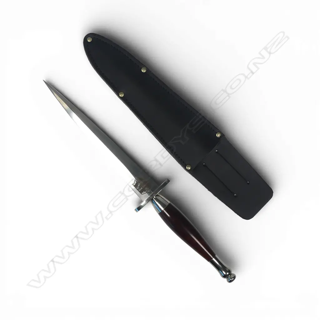 Replica Fairbairn-Sykes 2nd Pattern Commando Knife by Peter Parkinson NZ with snakewood handle, Image 1++
