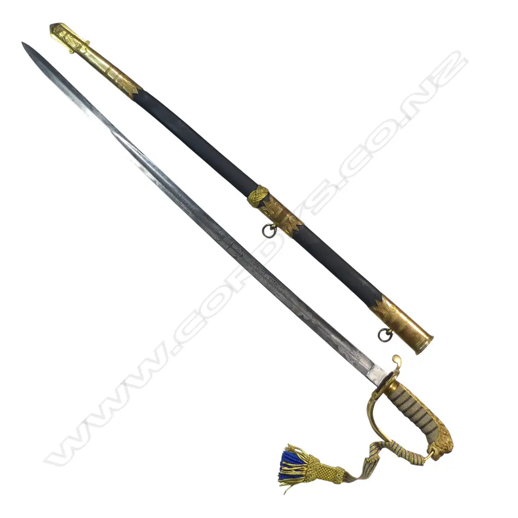 Naval Officers Sword and dress uniform components from Crimean Veteran Frederic de Veuille Sanders, Commander R.N. Image 1++