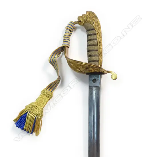 Naval Officers Sword and dress uniform components from Crimean Veteran Frederic de Veuille Sanders, Commander R.N.