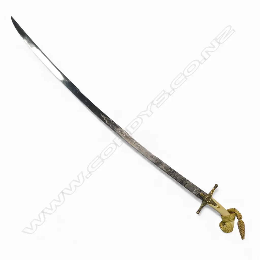 1831 Pattern General Officers Mameluke Sword. Made by Hobson & Sons 1,3,5 Lexington St London W. 33" curved blade, c.1888. Image 1++
