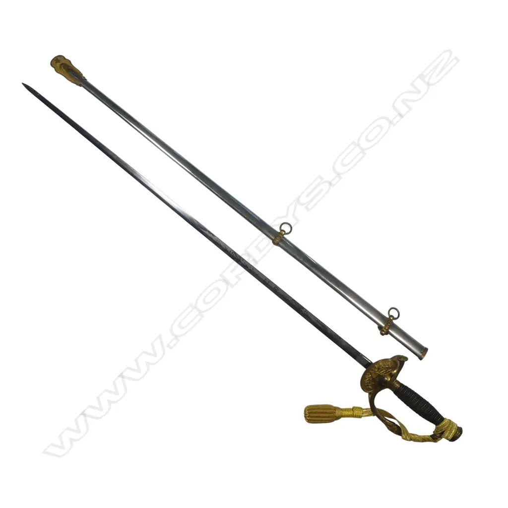 U.S. Infantry Model 1860 Staff and Field Officers Sword with 30"  blade with 'frost' etching on both sides, Image 1++