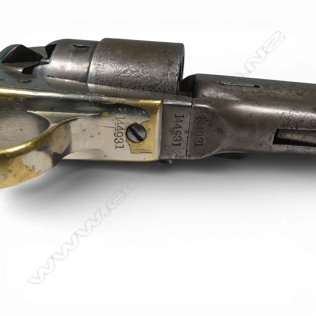 1860 Colt Army Model Revolver with matched serial numbers 144931 circa 1863 Image 1++