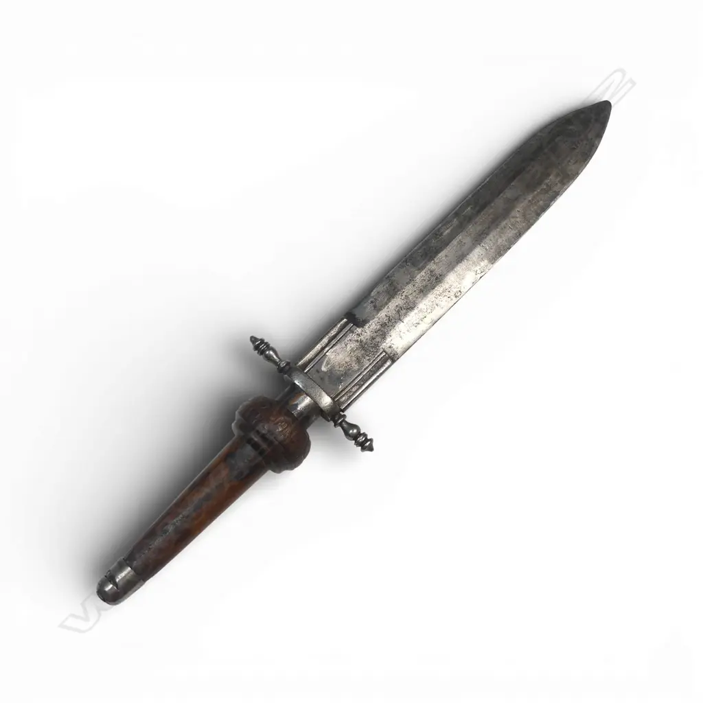 19thC provincial Spanish boar hunting plug bayonet, with 8" double-sided blade, Image 1++