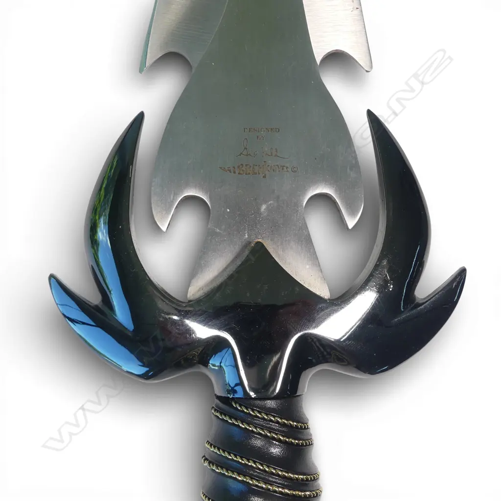 'Warbird' Bowie knife designed by Gil Hibben (Hibben Knives USA) Version UC851, with stainless blade etched signature and trademark at the ricasso' Image 1++