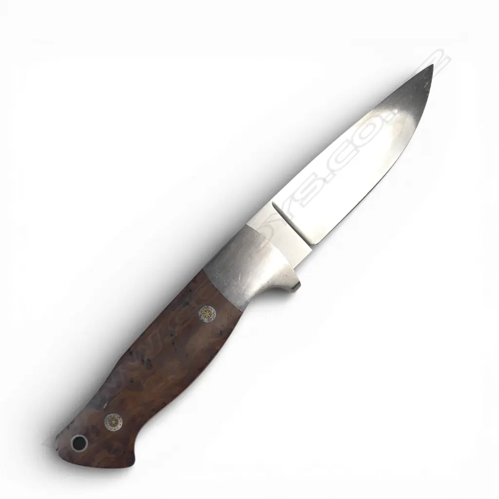 Hunting Knife by Bill Reddiex (NZ) with cocobolo hardwood scales, Image 1++