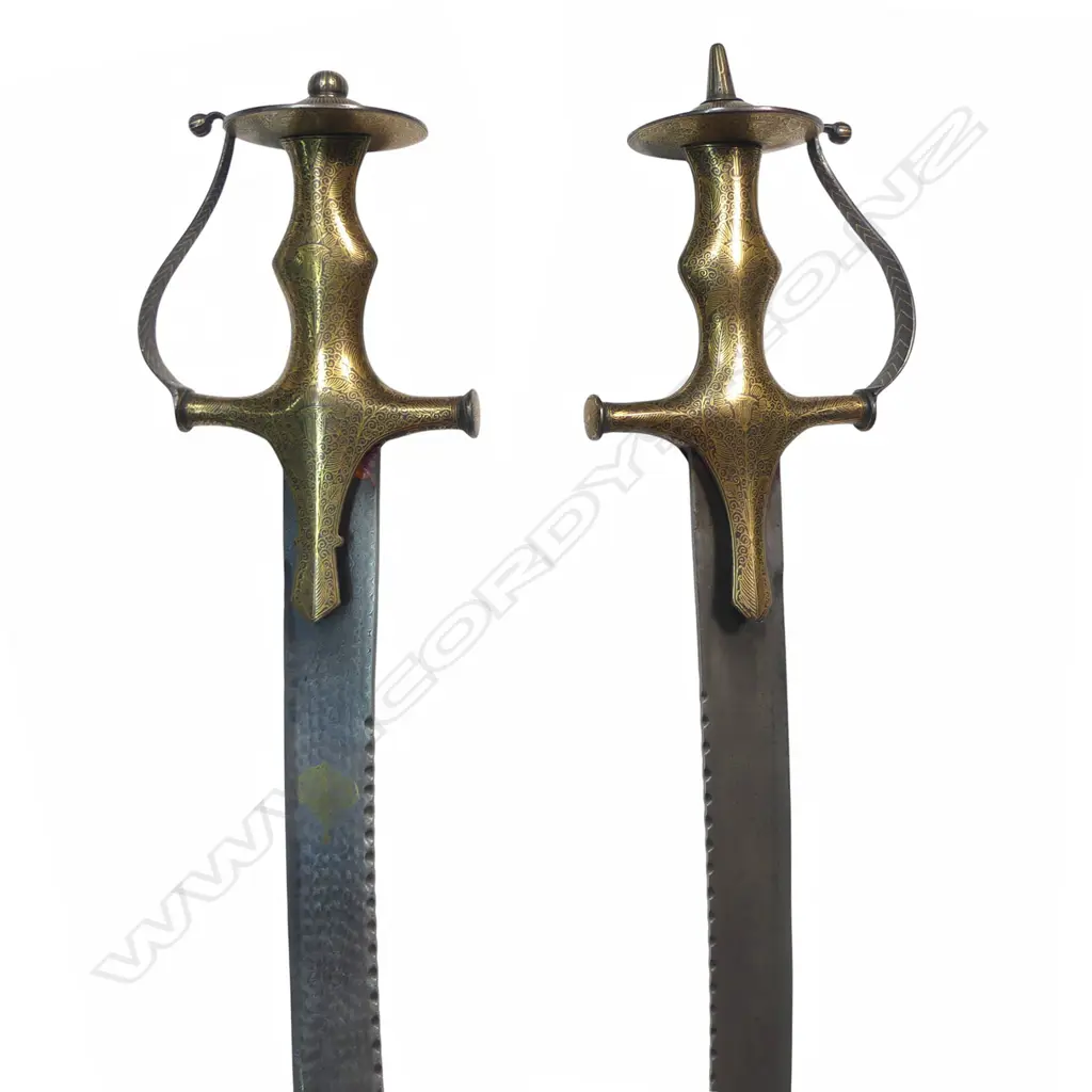 Two Tulwar Swords and matching Dahl Shield from the Punjab Region - India, Image 1++