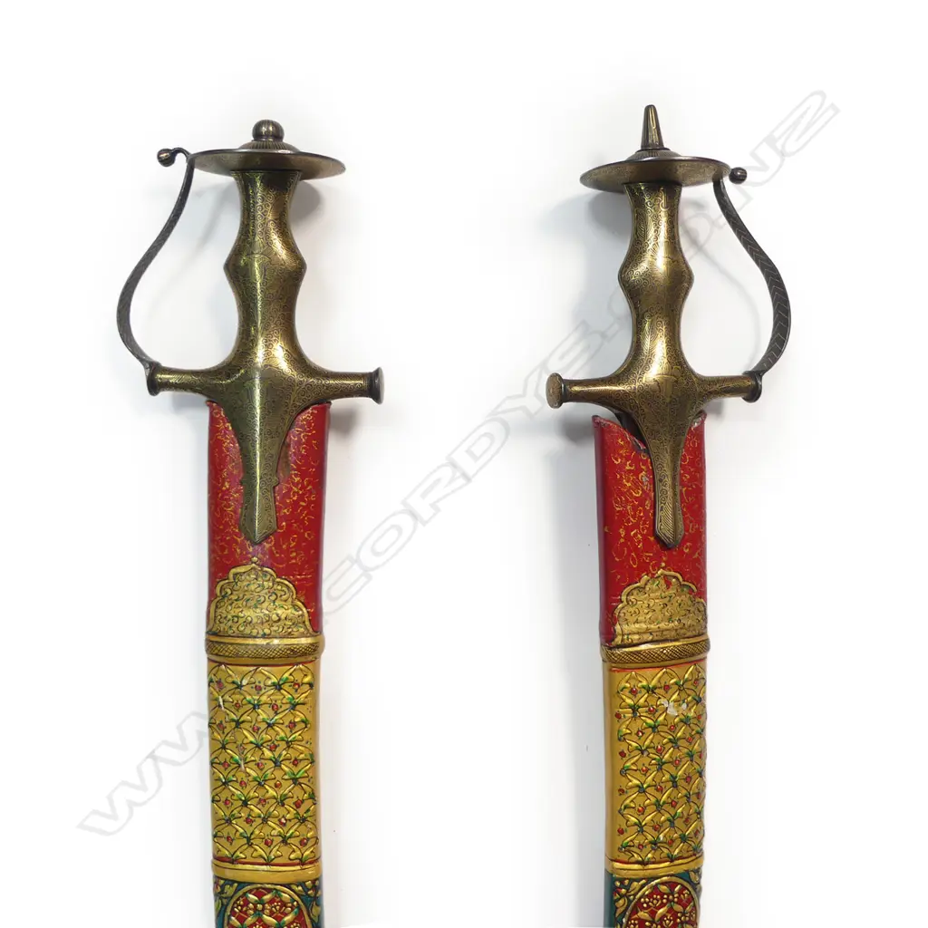 Two Tulwar Swords and matching Dahl Shield from the Punjab Region - India, Image 1++