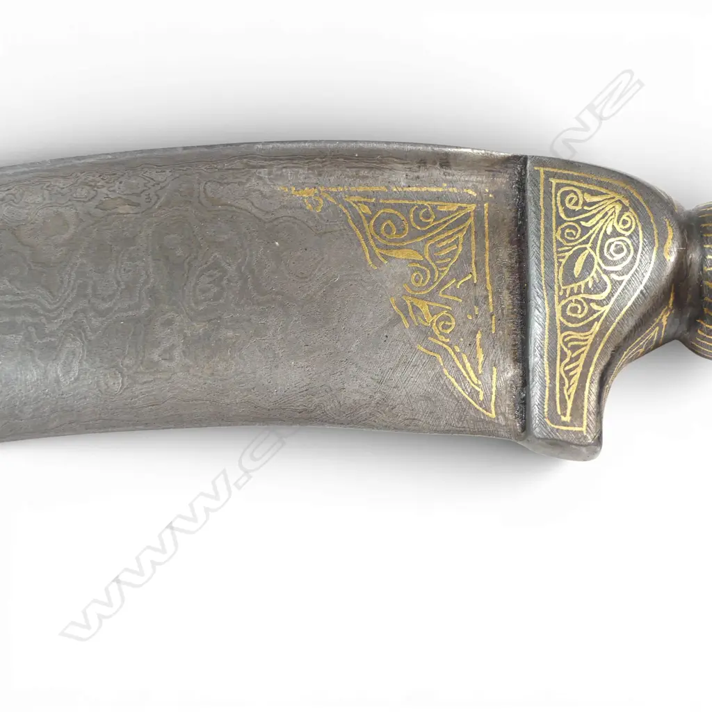 Indo-Persian Pesh Kabz Dagger with forward weighted 8½" recurve Damascus  (wootz) blade, Image 1++