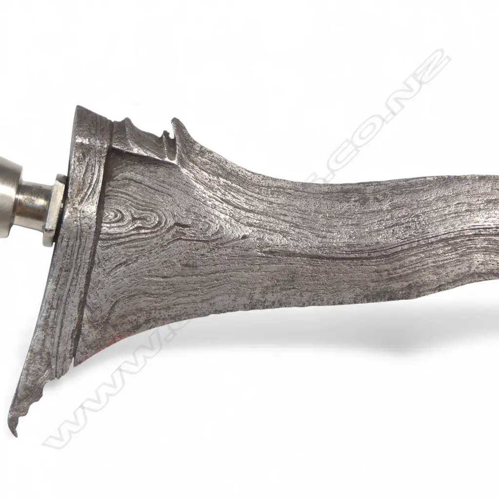 Indonesian kris with eight luk wavy blade of iron and nickelous iron laminations, Image 1++