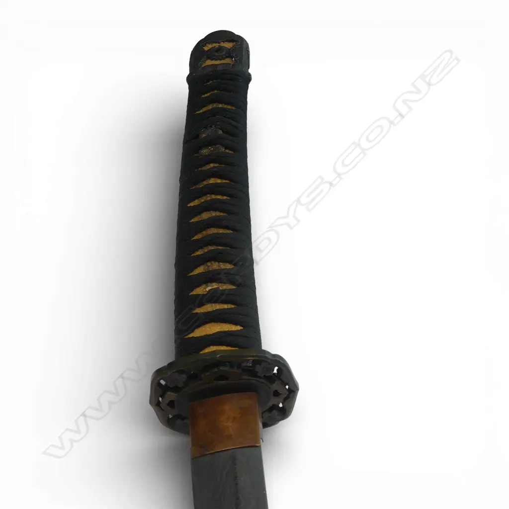 Replica Shin Gunto Japanese Army Sword with Damascus pattern 29" curved blade, Image 1++
