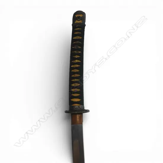 Replica Shin Gunto Japanese Army Sword with Damascus pattern 29" curved blade,