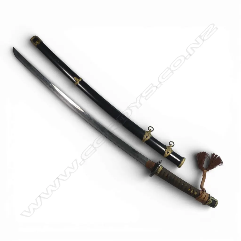 Shin Gunto type Japanese Sword with  27" curved blade, Image 1++
