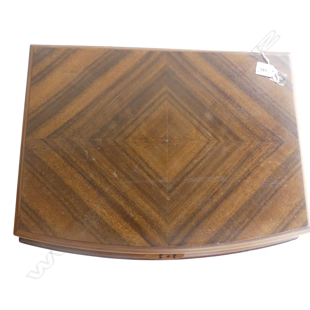 Two walnut cutlery canteens fitted to display knives Image 1++